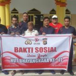 Menyambut Hut Bhayangkara Ke-77 Polsek Paguyaman Laksanakan Bakti Sosial
