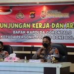 Kapolres Bone Bolango : Kunjungan Kerja Kapolda Gorontalo Berikan Motivasi Kepada Personil Dalam Melaksanakan Tugas