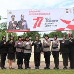 Aksi Srikandi Polres Bone Bolango Saat Pelaksanaan Upacara Di Hari Kemerdekaan RI Ke-77