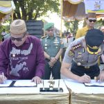 Hadiri Upacara HUT Kota Gorontalo, Kapolresta-Walikota tanda tangani Nota Kesepakatan Penyelenggaraan Pelayanan Terpadu Bagi Perempuan dan Anak Korban Kekerasan