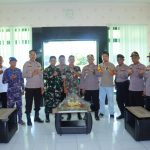 Polres Pohuwato Memberikan Ucapan Hari TNI Ke-77 Tahun Di Kodim 1313-Pohuwato