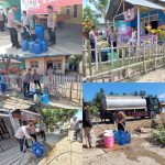 Polres Pohuwato Berikan Bantuan Air Bersih Saat Musim Kemarau